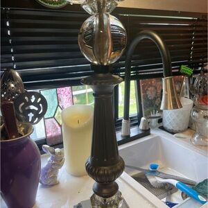 Elegant Black and Silver Table Lamp